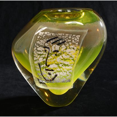MALLEMOUCHE Olivier (born 1964). Glass vase...