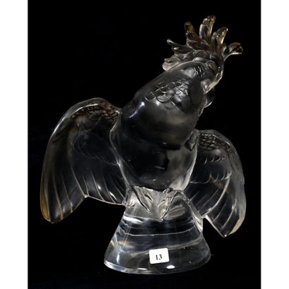 LALIQUE France. White pressed molded glass...