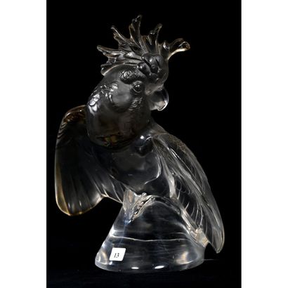 LALIQUE France. White pressed molded glass...