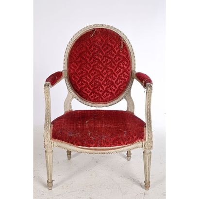 ELEGANTE PAIRE DE FAUTEUILS LOUIS XVI en...