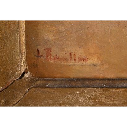 FRENCH SCHOOL 19th century. Illegible signature....