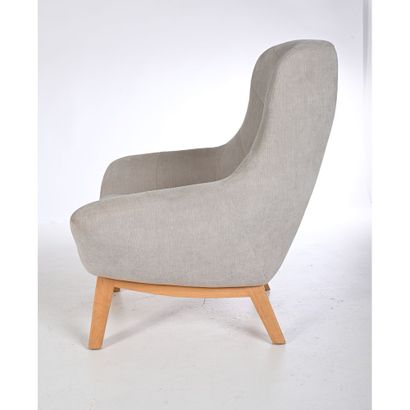 GAUTIER. Pair of shepherd's chairs with patinated...