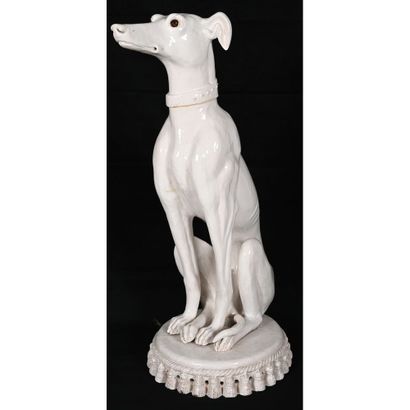LARGE white glazed ceramic SUBJECT depicting...