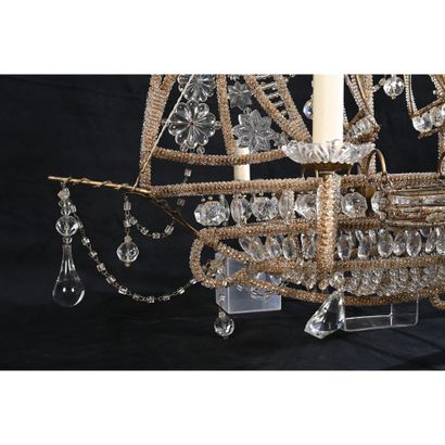 RINGS. RARE LUSTRE BATEAU made of strands...