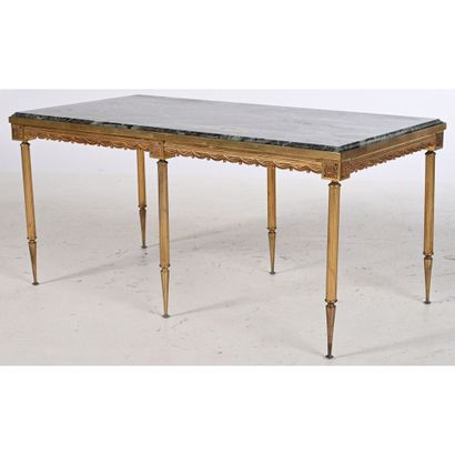 MAISON JANSEN. Rectangular bronze and marble...