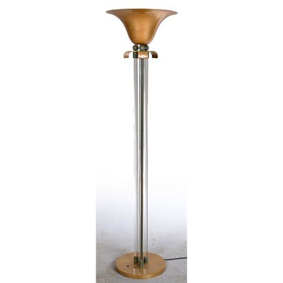 1940 LAMPADAIRE with round base in gilded...