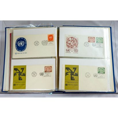 France, ONU… 4 albums DAVO de 1er jour.