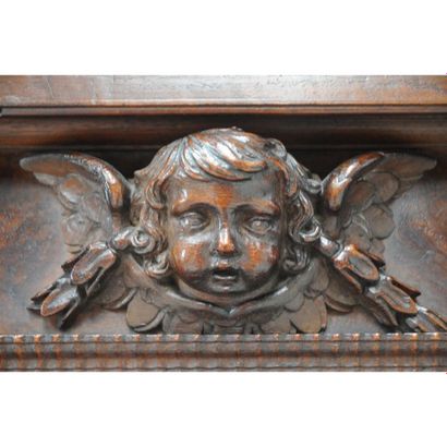 MEUBLE LOUIS XIII A 2 CORPS A RETRAIT en...