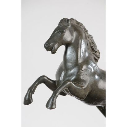 RARE PAIRE DE CHEVAUX LOUIS XIV en plomb....