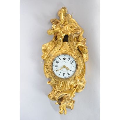 CARTEL D'APPLIQUE LOUIS XV en bronze doré...