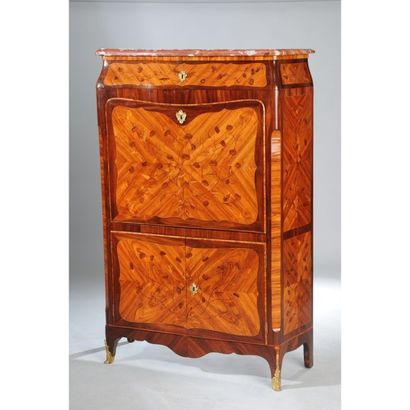 SECRETAIRE A ABATTANT TRANSITION en placage...