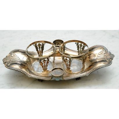 PORTE HUILIER LOUIS XVI en argent massif...