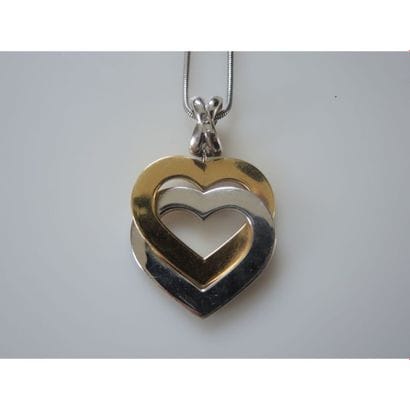 PENDENTIF double cœur 2 ors et sa chaîne...