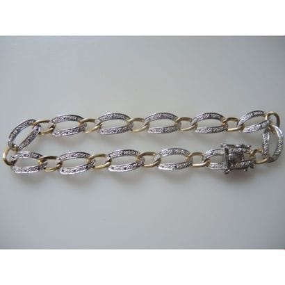 BRACELET 2 ors orné de maillons ovales en...