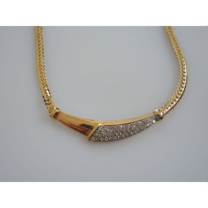 COLLIER ras de cou en or à maillon forçat...