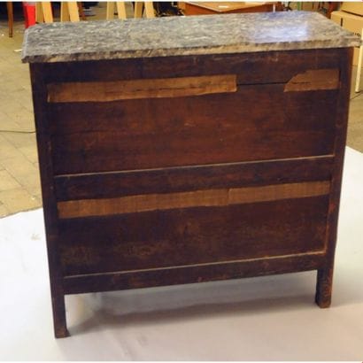 COMMODE SECRETAIRE LOUIS XVI en placage de...