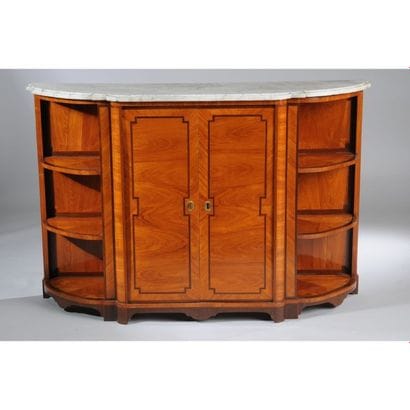 BUFFET DESSERTE LOUIS XVI en placage de bois...