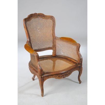 RARE BERGERE LOUIS XV coin de feu en bois...