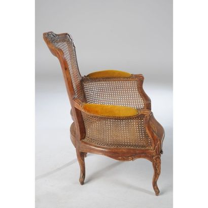 RARE BERGERE LOUIS XV coin de feu en bois...