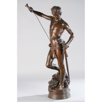 MERCIE Anthonin. (1845-1916). « David terrassant...