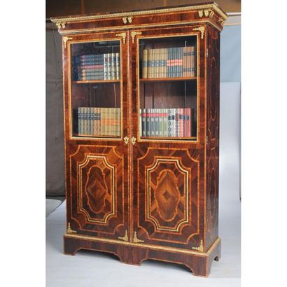 GRANDE BIBLIOTHEQUE RÉGENCE en placage de...