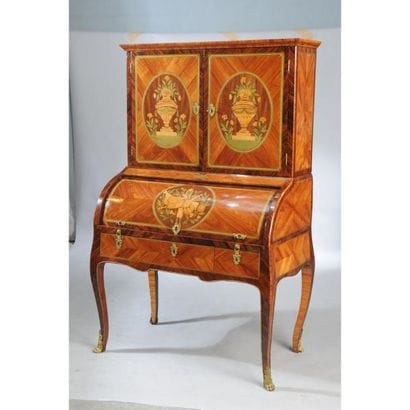CYLINDRE LOUIS XV A GUILLOTINE en placage...