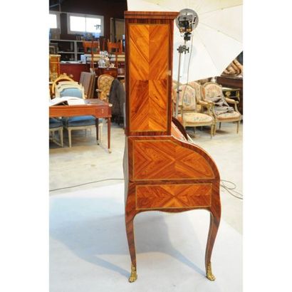 CYLINDRE LOUIS XV A GUILLOTINE en placage...