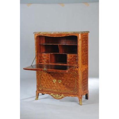 SECRETAIRE A ABATTANT TRANSITION en placage...