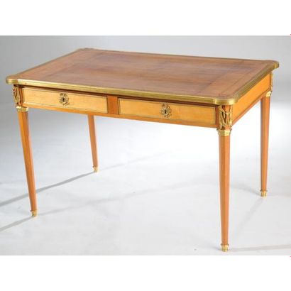 PETIT BUREAU LOUIS XVI toutes faces de forme...