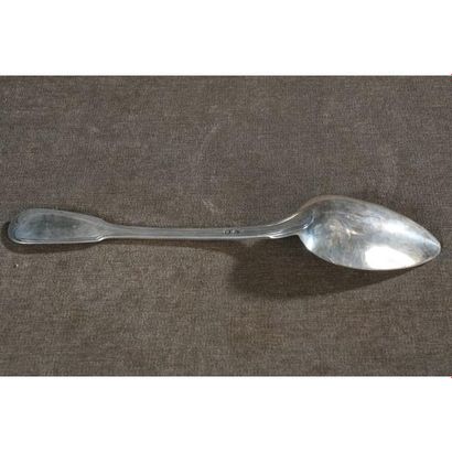 CUILLERE à ragoût en argent à modèle filets....