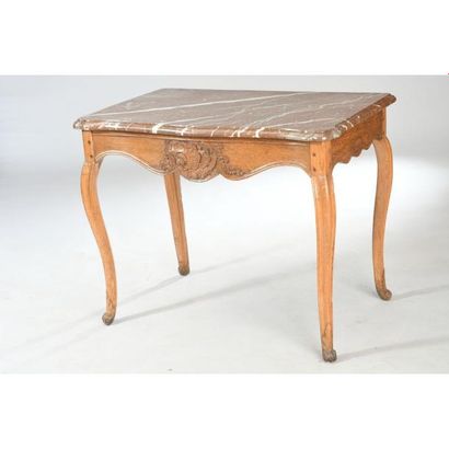 TABLE A GIBIER LOUIS XV en chêne et bois...