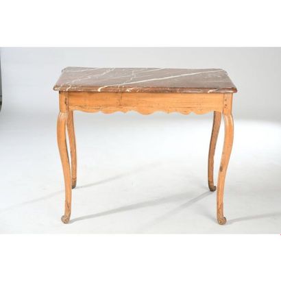 TABLE A GIBIER LOUIS XV en chêne et bois...