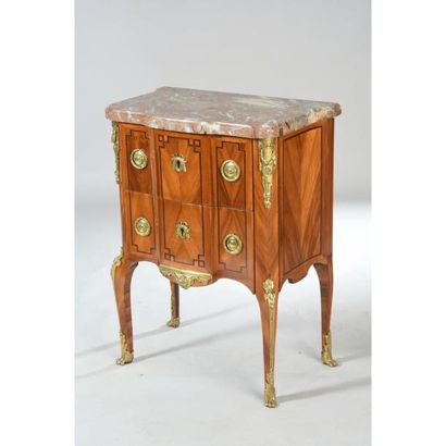 COMMODE SAUTEUSE TRANSITION en placage de...