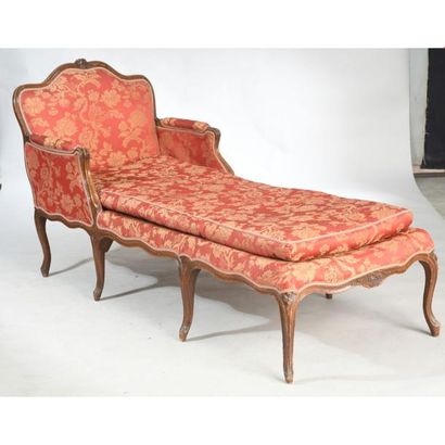 DUCHESSE LOUIS XV en bois naturel mouluré...
