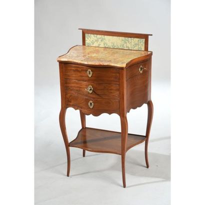 RARE TABLE CHIFFONNIERE LOUIS XV en acajou...
