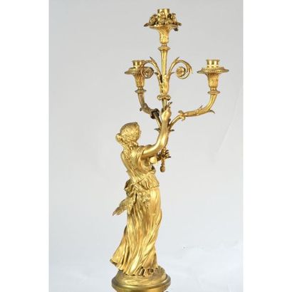 IMPORTANTE PAIRE DE CANDÉLABRES LOUIS XVI...