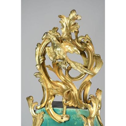 EXCEPTIONNEL CARTEL LOUIS XV en corne verte...