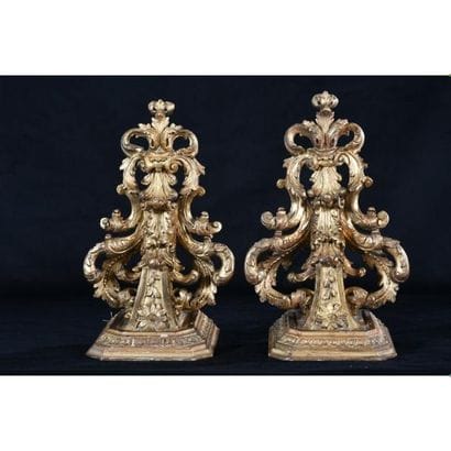 PAIRE DE CONSOLES D’APPLIQUES LOUIS XIV en...