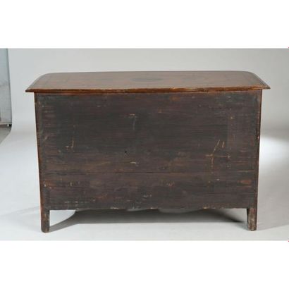 COMMODE LOUIS XIV à plateau bois en placage...