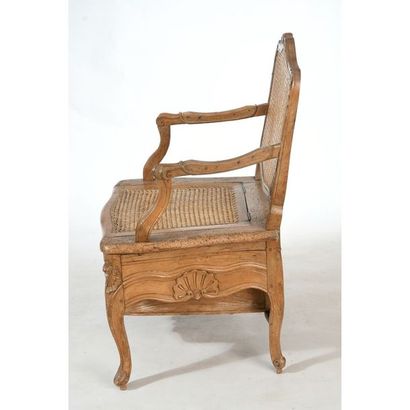 FAUTEUIL DE COMMODITE RÉGENCE en bois naturel...