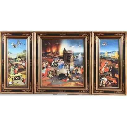 BRUEGHEL. (D’après). Triptyque représentant...