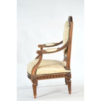 FAUTEUIL D’ENFANT LOUIS XVI en bois naturel...