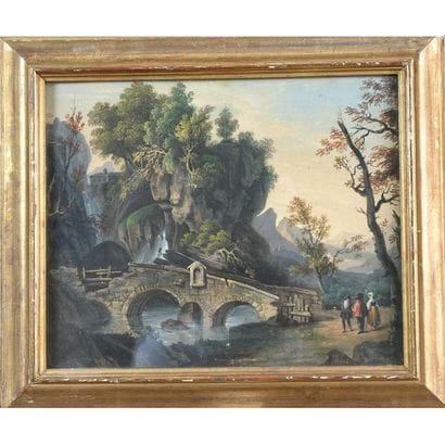 ÉCOLE FRANÇAISE du XVIIIè. « Promenade dans...