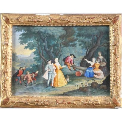 ÉCOLE FRANCAISE du XVIIIè. « L’escarpolette »....