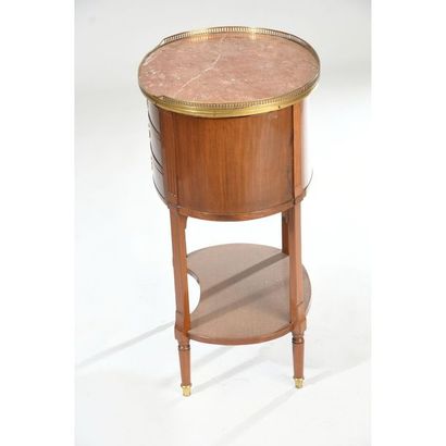 TABLE DE SALON LOUIS XVI de forme tambour...