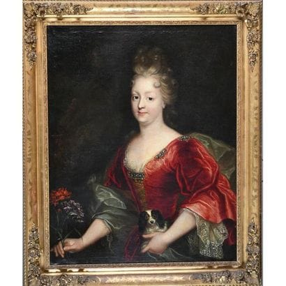 ÉCOLE FRANCAISE du XVIIIè. « Portrait d’une...
