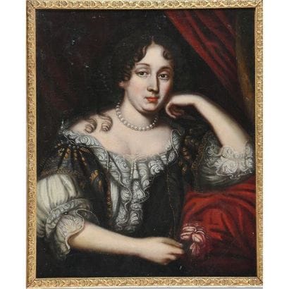 ÉCOLE FRANCAISE du XVIIè. « Portrait de femme...