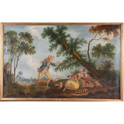 ÉCOLE FRANCAISE du XVIIIè. « Paire de scènes...