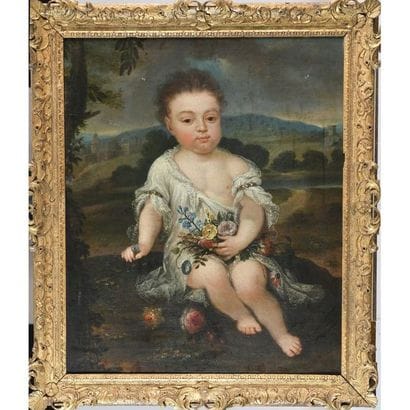 ÉCOLE FRANCAISE début XVIIIè. « Portrait...