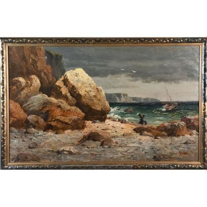 FRESENIUS Richard. (1844-1903). « Le départ...